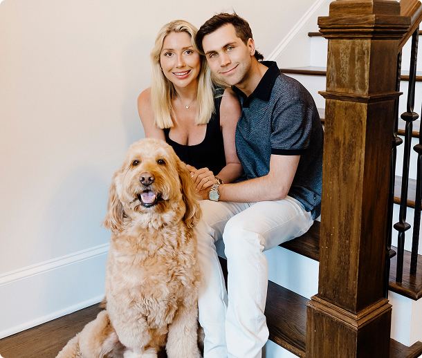 The family with their dog